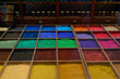 Assorted colors of powdered paints
