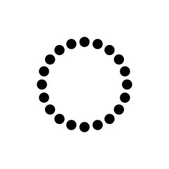 Poster - circle dash icon, vector flat illustration on white background..eps
