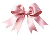 © SayLi - a cute pink ribbon bow isolated on invisible background. for a gift present. png format. Generative AI