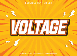 Poster - voltage editable text effect template use for font style logo