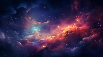 Wall Mural - galaxy and nebula photo with purple and pink color tone, hyper realistic Made by AI generated