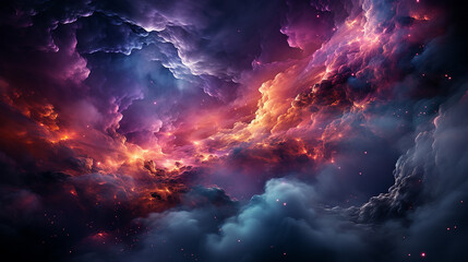 Wall Mural - galaxy and nebula photo with purple and pink color tone, hyper realistic Made by AI generated