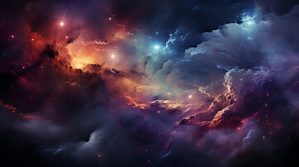 galaxy and nebula photo with purple and pink color tone, hyper realistic Made by AI generated