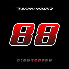 Wall Mural - Racing Number 88 Design Vector Template