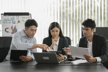 Asia business meeting   consultations of business people in the company's meeting room. 