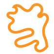 © Valourine - Orange Outline Abstract Shapes