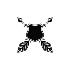 Wall Mural - shield with arrows design