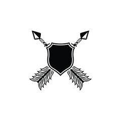 Wall Mural - shield with arrows design