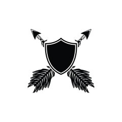 Wall Mural - shield with arrows design