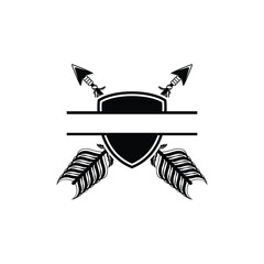 Wall Mural - shield with arrows design