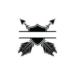 Wall Mural - shield with arrows design