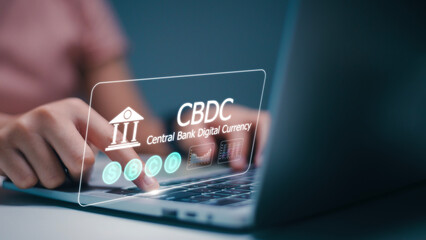 CBDC Central Bank Digital Currency Concept.