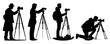 © ITrWorks - world photography day element silhouette of man taking photo using tripod