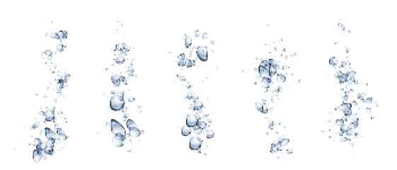 Wall Mural - underwater bubble drop air splash vector texture. isolated realistic fizzy under water soda effect. 