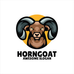 Sticker - goat head mascot illustration logo design