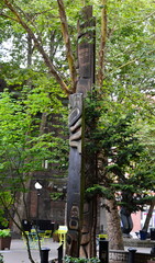 Wall Mural - Occidental Square in Downtown Seattle, Washington