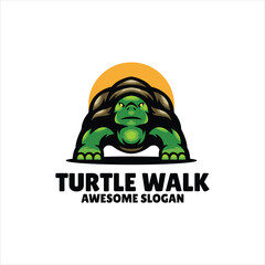 Wall Mural - turtle mascot illustration logo design