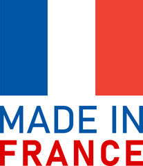 Poster - Made in France Badge Product Tag Symbol with and Text. Vector Image.