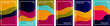 National Hispanic Heritage Month theme color tone, hue crush paper vertical background template. September 15 to October 15. 6 Set collection User interface backdrop texture. Online app visual concept