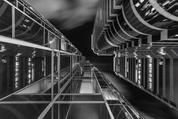 Aufkleber - Exterior of modern architecture. Building abstract background