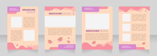 Study abroad grants blank brochure layout design. Financial aid options. Vertical poster template set with empty copy space for text. Premade corporate reports collection. Editable flyer paper pages