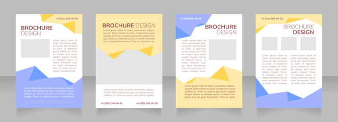 Additional education for children blank brochure layout design. Vertical poster template set with empty copy space for text. Premade corporate reports collection. Editable flyer paper pages