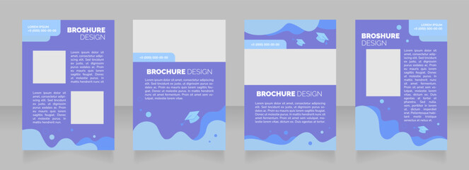 Academic communities blank brochure layout design. University group. Vertical poster template set with empty copy space for text. Premade corporate reports collection. Editable flyer paper pages