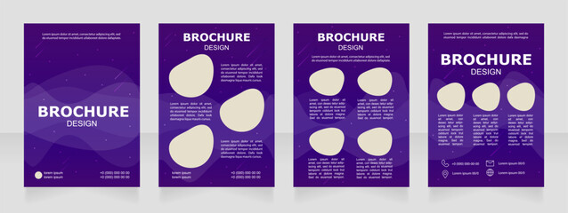 International space missions to moon blank brochure design. Template set with copy space for text. Premade corporate reports collection. Editable 4 paper pages. Arial Black, Regular fonts used