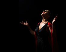 AI Generated Image Of Female Singing In Opera