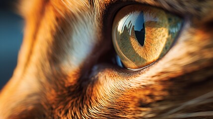 Cat eye macro closeup Generative AI