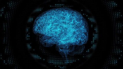 Poster - AI (Artificial Intelligence) concept. Deep learning. Computer programming.