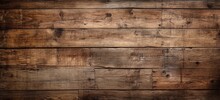 Old Wooden Flooring Texture Background. Worn And Distressed 1800s Style Wooden Floor. Wooden Planks With Some Knots.