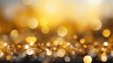 Abstract Colorful Blurred Golden Background