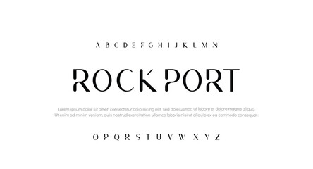 rock port alphabet letters font. typography elegant wedding classic lettering serif fonts decorative