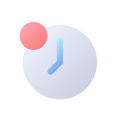 Sticker - Reminder from time app pixel perfect flat gradient two-color ui icon. Clock sign. Show notification. Simple filled pictogram. GUI, UX design for mobile application. Vector isolated RGB illustration