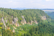 Panorama of the rock town of Adršpach-Teplice Rocks in northeastern Bohemia, Czech Republic