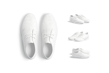 Wall Mural - Blank white casual shoes mockup, different views