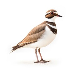 Killdeer bird isolated on white. Generative AI