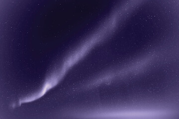 northern lights, aurora borealis. monochrome violet space background.