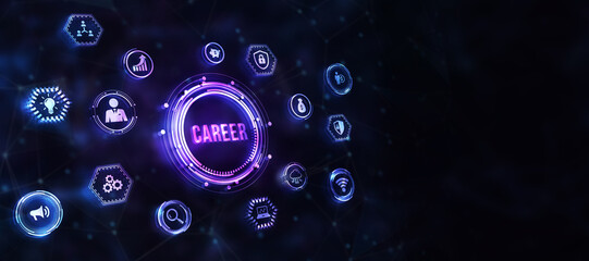 Internet, business, Technology and network concept. Coach motivate to career growth. Personal development, personal and career growth. Potential concepts. 3d illustration