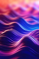 Poster - smooth gradient waves with bokeh effect, created with generative ai