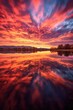 © altitudevisual - vibrant sunset colors reflecting off high altitude clouds, created with generative ai