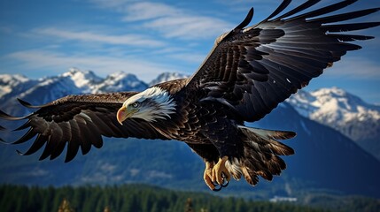 Wall Mural - big eagle wildlife bird ai generated image