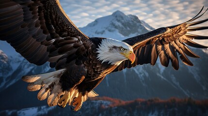 Wall Mural - big eagle wildlife bird ai generated image