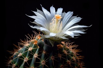 Wall Mural - desert bloom of a queen of the night cactus, created with generative ai