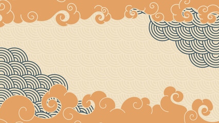 Wall Mural - japanese ornamental seamless pattern background