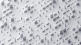 Fototapeta Perspektywa 3d - Abstract 3d render, white geometric background design