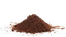 Ground Cocoa, Powder Isolated On White
