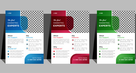 Unique Business Flyer Design Template | A4 Business Flyer Bundle |