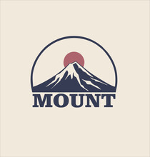 Mount Fuji Logo Design Template Vector Illustration